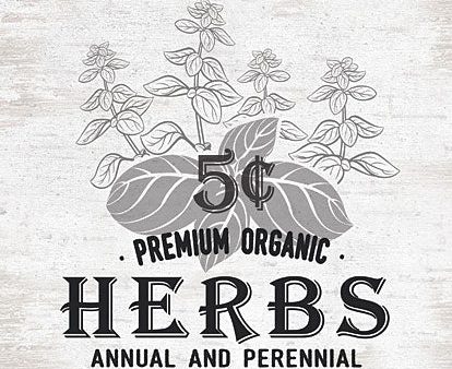 LET603 - Herbs - 12x16 Hot on Sale