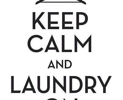 LET593 - Keep Calm and Laundry On - 12x16 Fashion