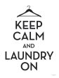 LET593 - Keep Calm and Laundry On - 12x16 Fashion